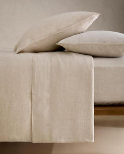 ZARA HOME ОДНОТОННЫЙ ПОДОДЕЯЛЬНИК, СВЕТЛО-БЕЖЕВЫЙ