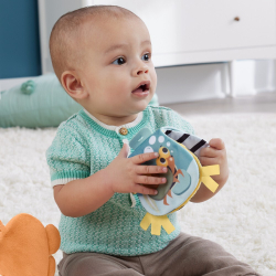 Fisher-Price - Подушка для живота Rocking Otter 2в1 с мягкой книжкой HXG96/ артикул HXG96 / GTIN 194735229666