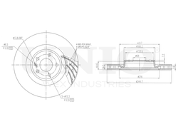 Диск тормозной передний UNIO BRD-20609