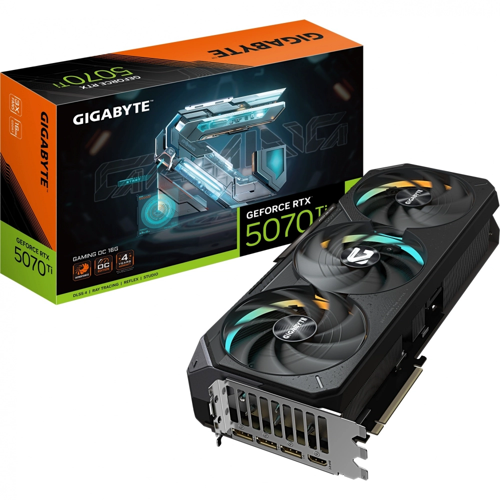 Видеокарта Gigabyte RTX5070Ti GAMING OC 16GB GDDR7 256bit 3xDP HDMI 3FAN RTL
