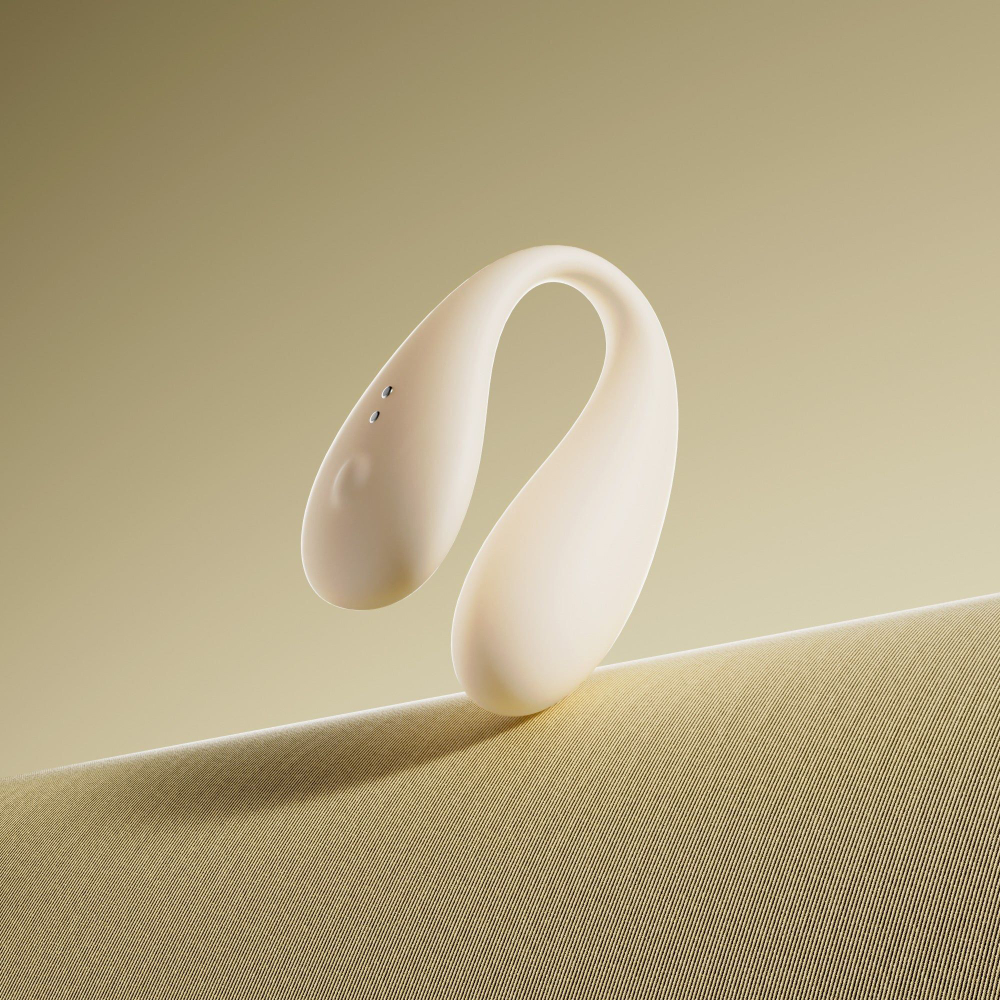 Бежевый вибратор для ношения Carla с управлением через приложение (Цвет: бежевый)