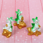 Фигурка «Дракончик с золотой монетой» 4*3*5 см, микс