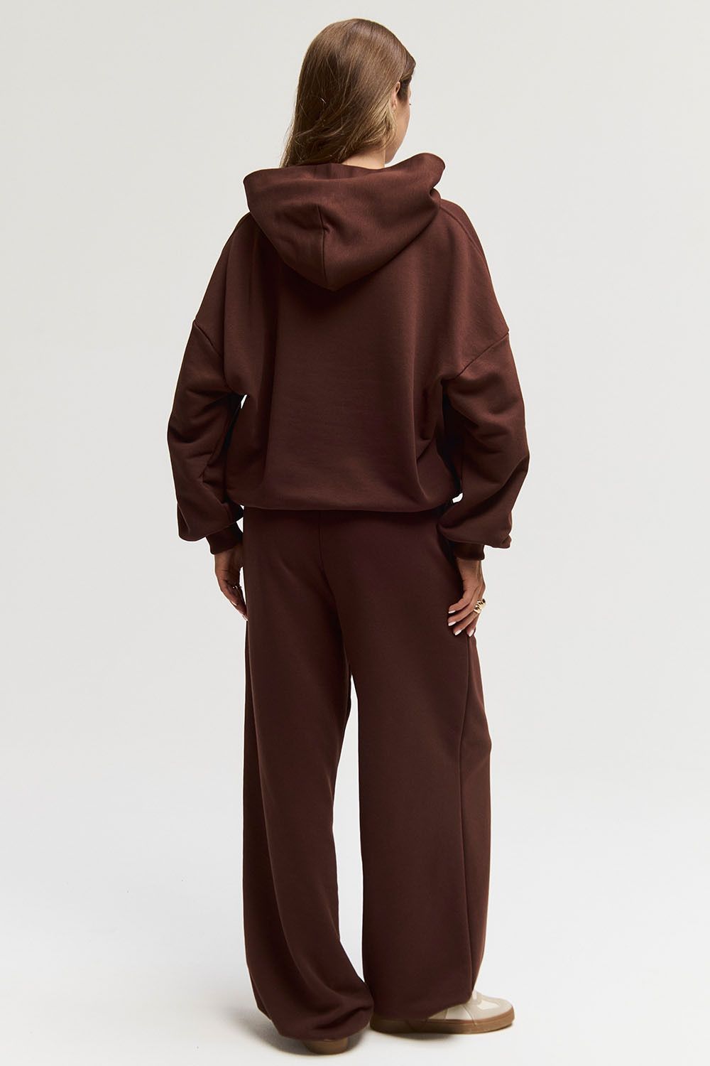 Худи свободного кроя шоколадного цвета