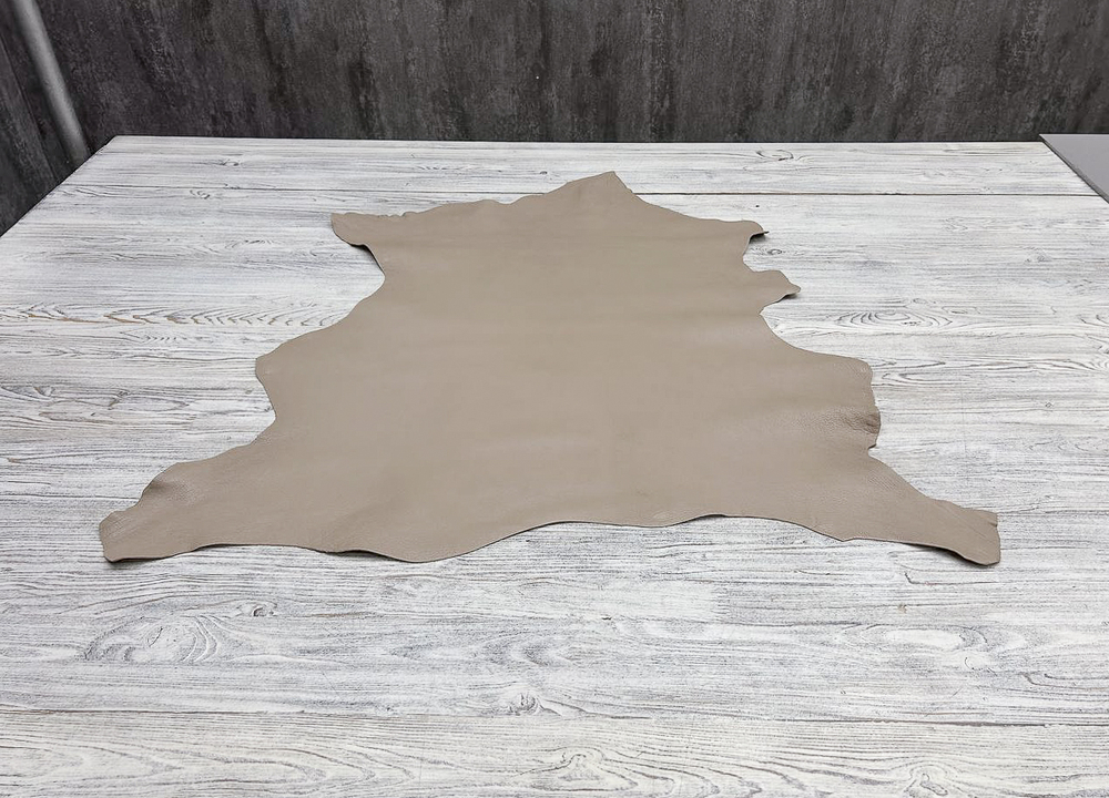 Poncho Lux Naturale (1,1-1,3 мм), цв. Бежевый, натуральная кожа козы