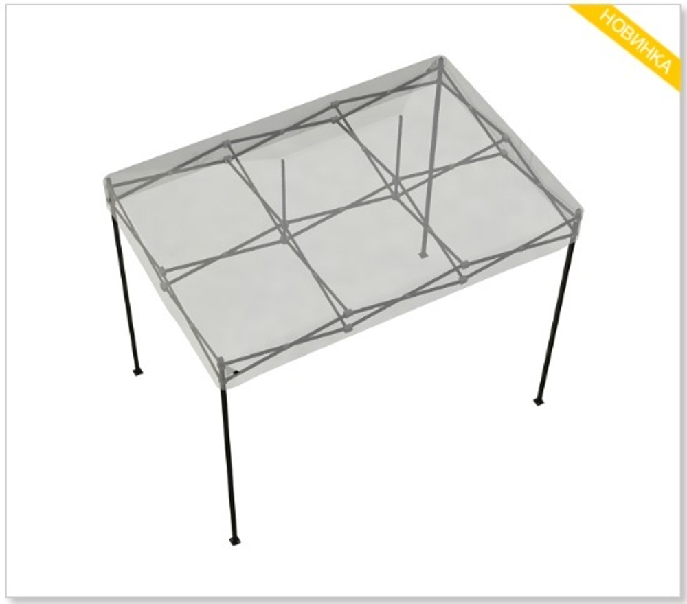 Быстросборный садовый тент Helex 3x2х3 м полиэстер черный