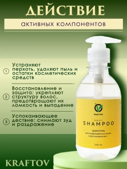 Бессульфатный шампунь для волос с кератином