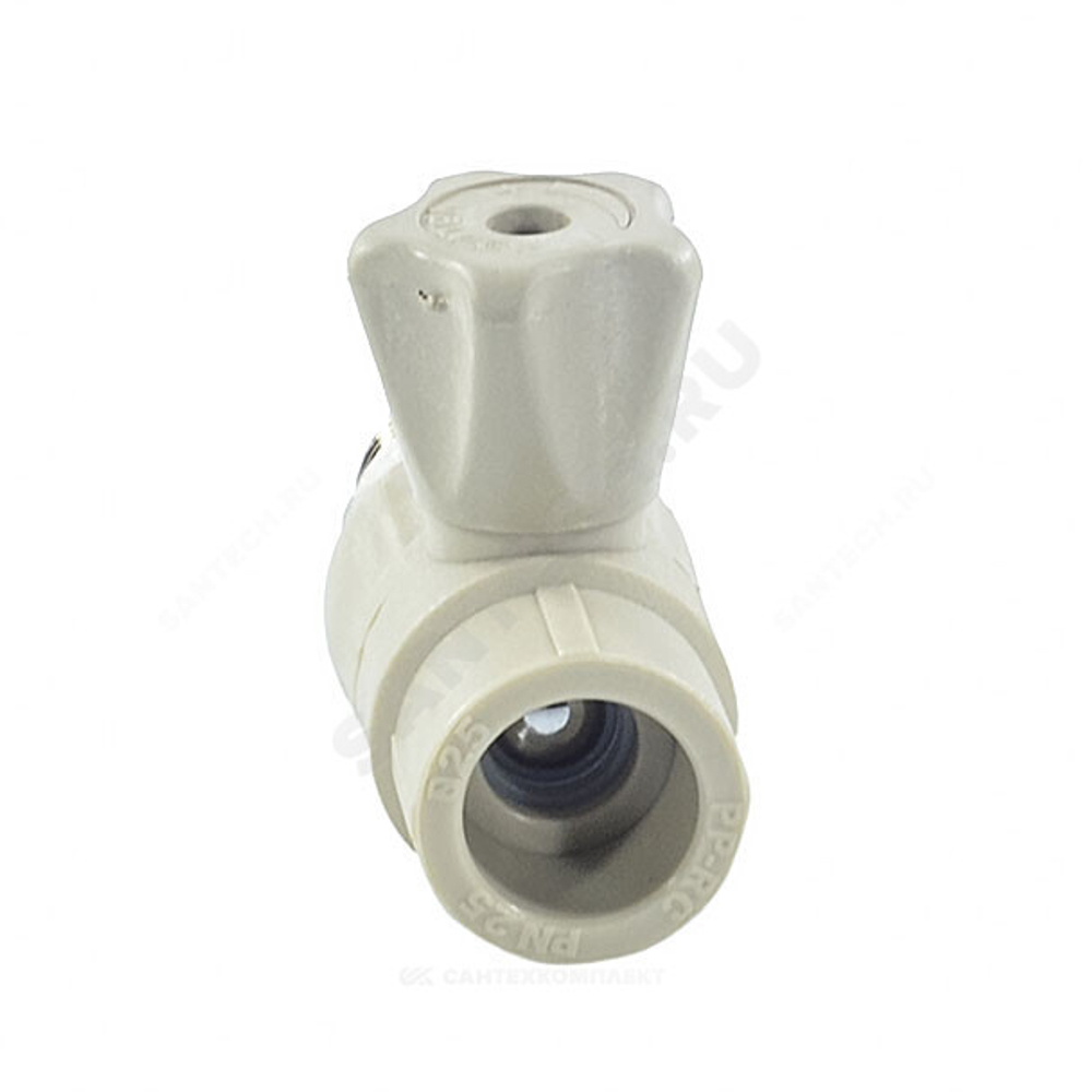 Кран шаровой PP-R серый Дн 25х3/4" НР прямой для радиатора VALFEX 10149025Г