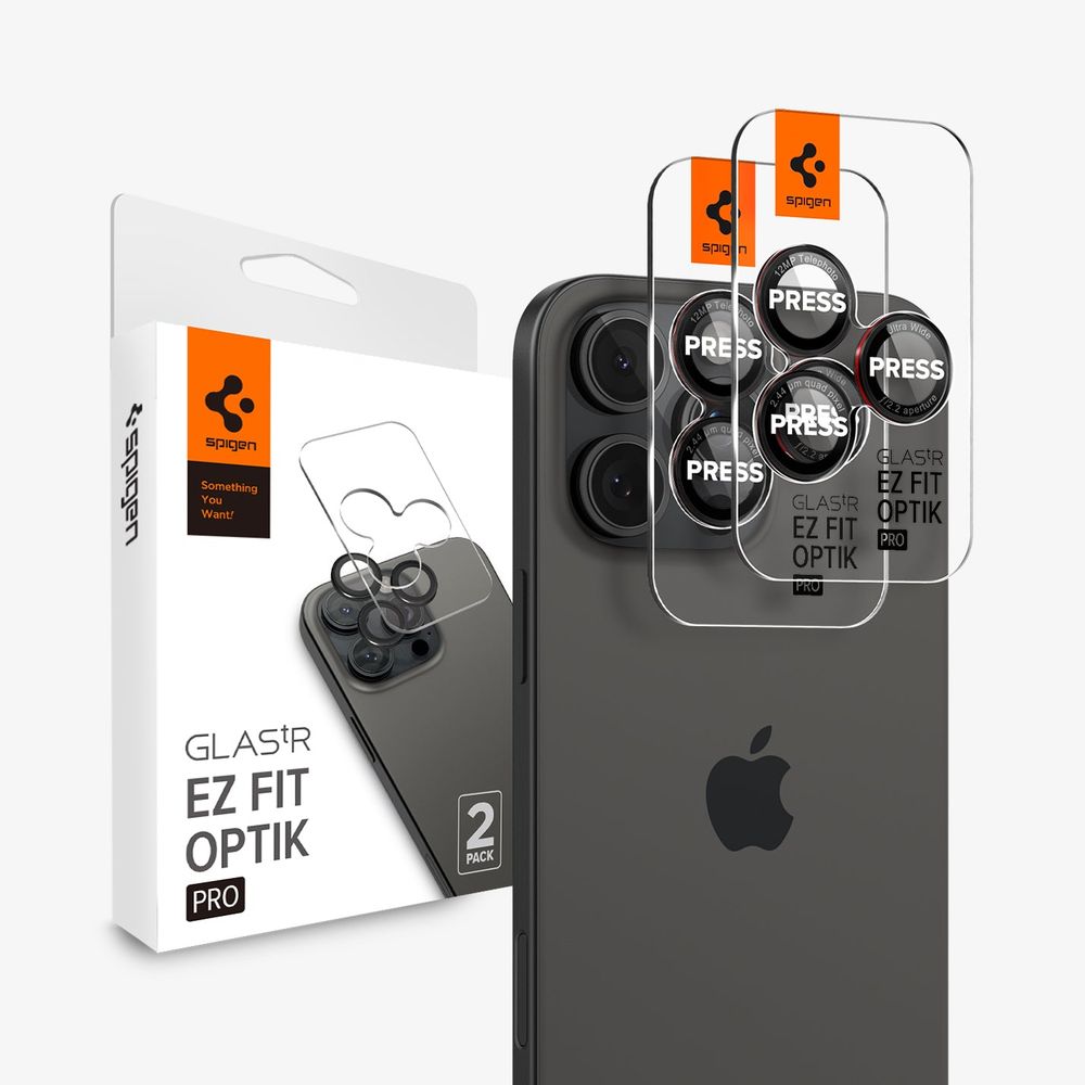 Стекло Spigen Glass tR EZ Fit Optik Pro 2 Pack, L-s - iPhone 14/15/16 Pro/ 14/15/16 Pro Max