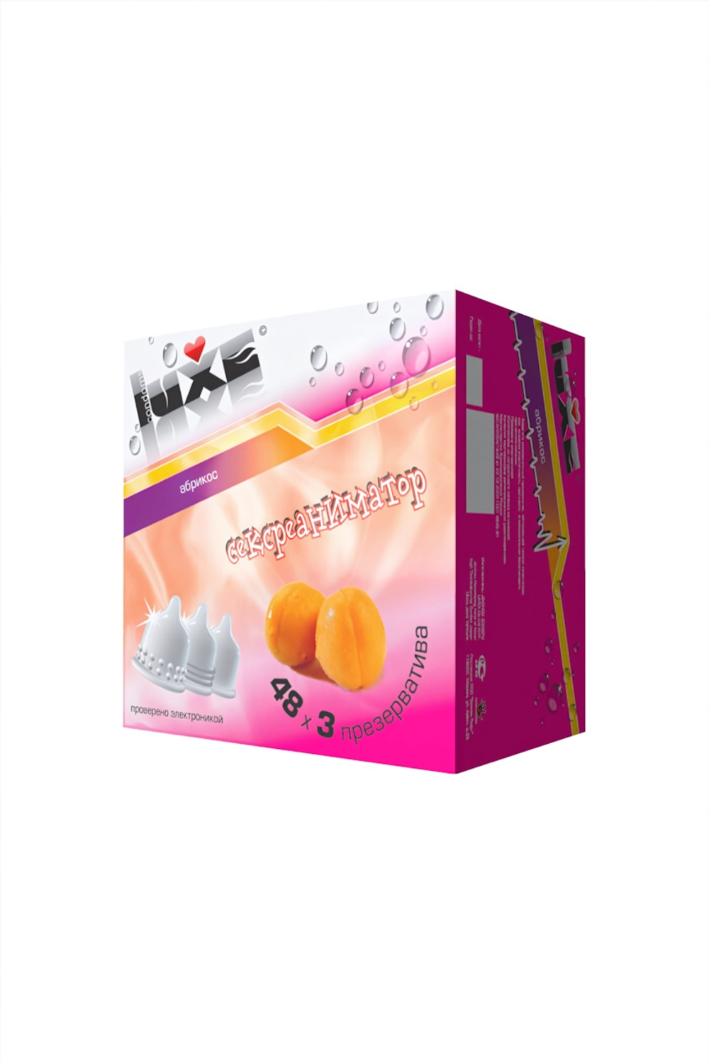Презервативы Luxe конверт Сексреаниматор персик 18 см 3 шт