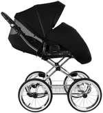 Детская коляска Roan Bass Next Classic d14 2.0 3 в 1 с автокреслом Pituso Baesa Pro Black BSNC/95/2 Caviar/Black/руч.Cappuccino