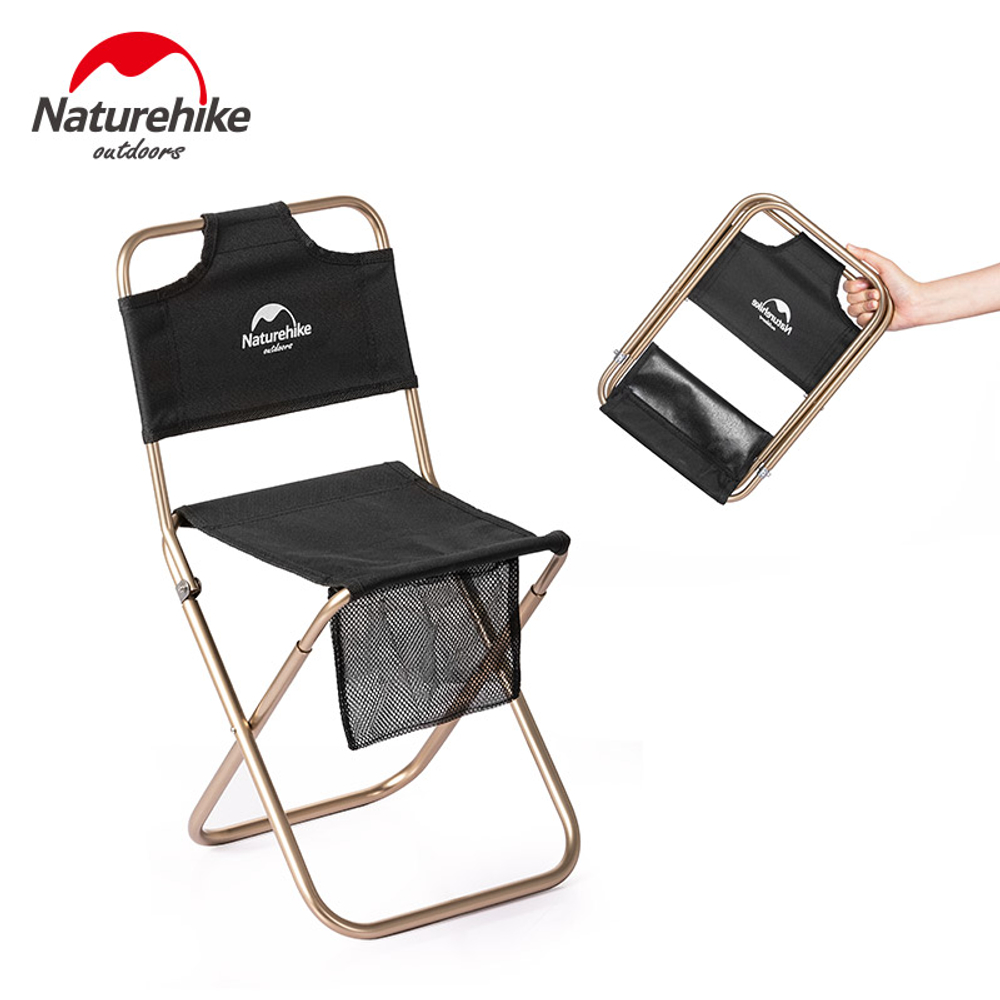 Стул складной Naturehike Yamami L03 со спинкой, черный (NH18M001-Z)