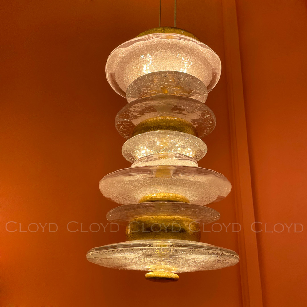 Подвесной светильник Cloyd GEFEST P3 / выс. 29 см - золото сусальн. (арт.10389)