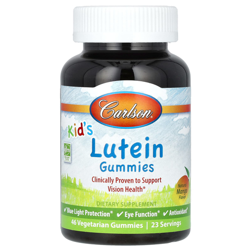 Carlson, Kid's Lutein Gummies, натуральное манго, 46 вегетарианских жевательных таблеток