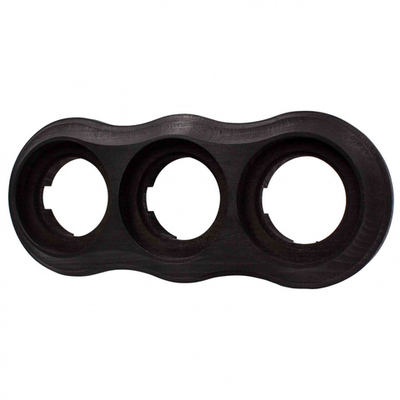 Рамка 3 постовая Пиластро, накладной монтаж, дерево, цвет Угольно-черный BF9-630-119