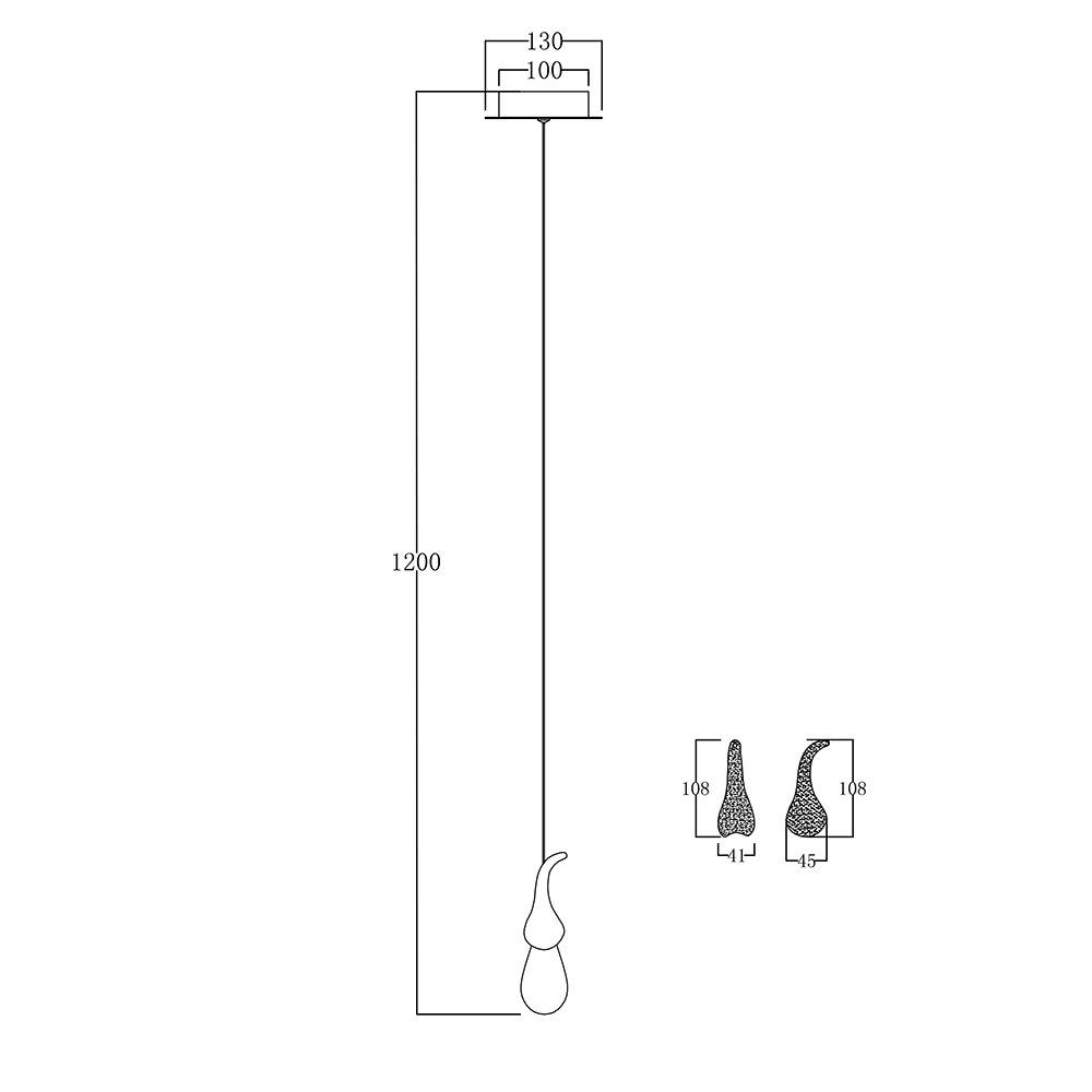 Подвесной светильник OMG07287-1 C2 gold