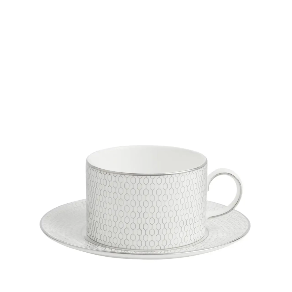 Wedgwood Универсальная чашка Gio Platinum 250 мл с блюдцем