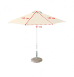 Зонт профессиональный Kiwi Clips, бежевый