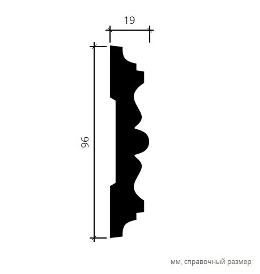 Молдинг пенополиуретан, 2000x19x96 мм