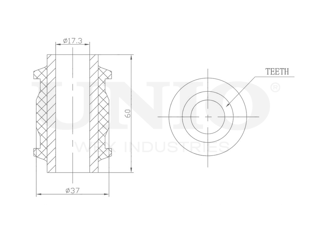 Сайлентблок задней поперечной тяги UNIO RMP-20569