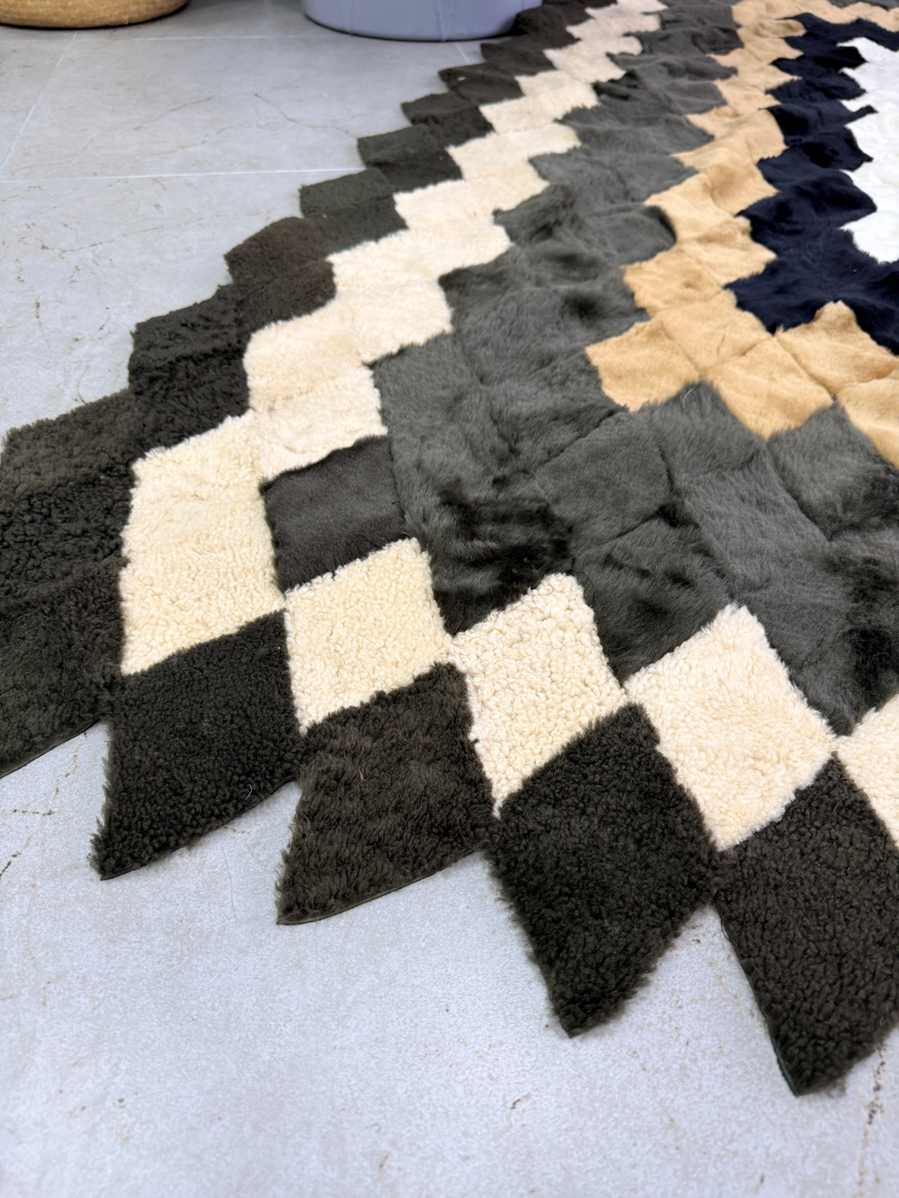 Покрывало меховое ковер из шкуры овчины