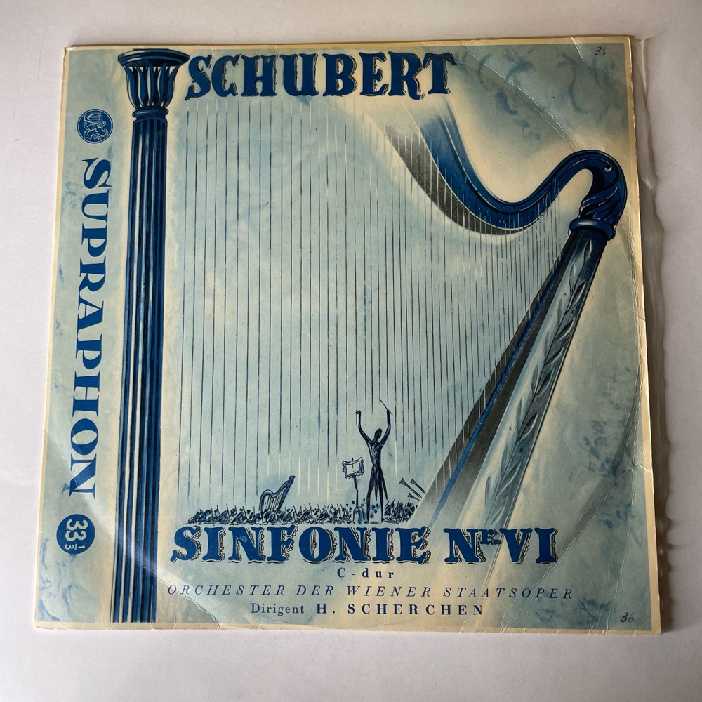 Винтажная виниловая пластинка LP Orchester Der Wiener Staatsoper, Franz Schubert Шуберт, Симфония Sinfonie Nr. 6 (Чехословакия 1966)