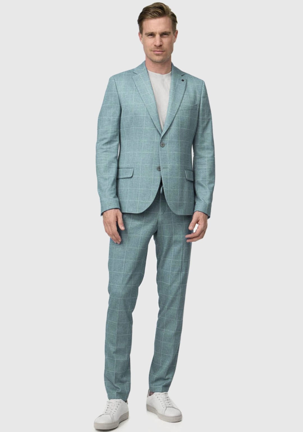 Мужской костюм двойка (голубой) А115