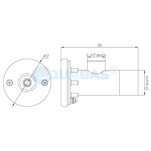 ФГ.05 Форсунка гидромассажная 5-7 м3/ч G 1" (внутр.)