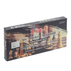 GAEM Игра настольная 3 в 1 (шахматы, шашки, нарды), L39 W19,5 H4 см