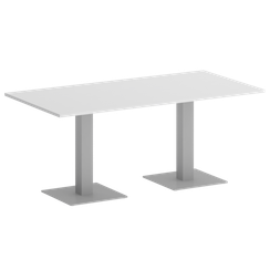Home Office Стол прямоугольный VR.SP-5-180.2 Белый Бриллиант/Металл Серый 1800*900*753