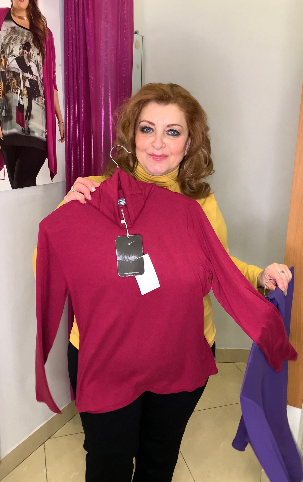 Вискозная водолазка с горловиной-гольфик