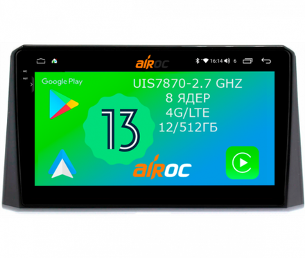 Магнитола для Toyota Corolla 2019+ (без ШГУ)- Airoc 2K AU-1137 Android 13, TS20, 12/512Гб, SIM-слот