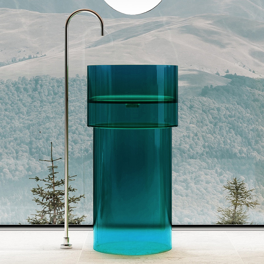 Раковина Abber Kristall 45 AT2701Aquamarin-H Бирюзовая