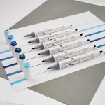 Скейтчмаркеры двусторонние 6 цв. "Sketch&Art. Морской пейзаж" (Bruno Visconti)