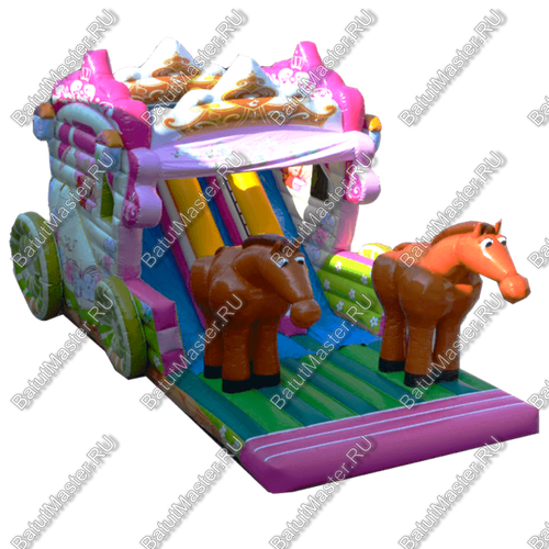 Коммерческий надувной батут "Карета принцессы"