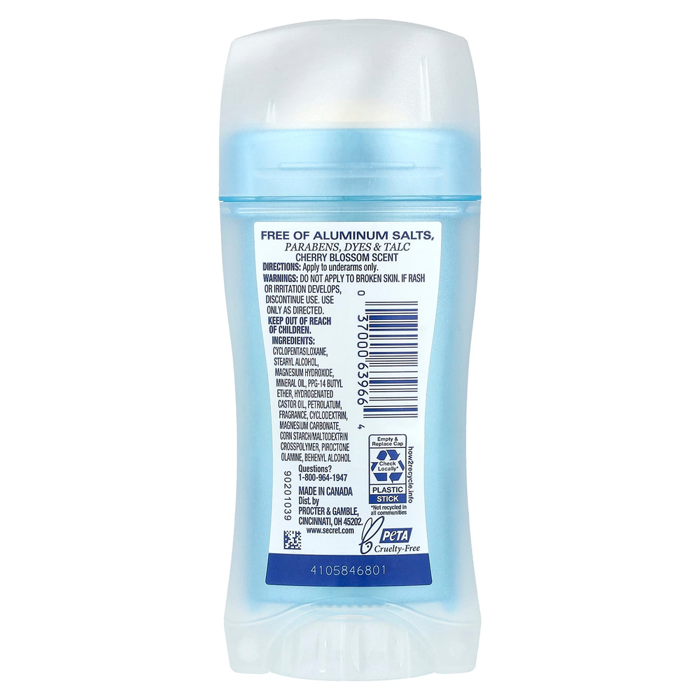 Secret, Сухой твердый дезодорант, вишневый цвет, 68 г (2,4 унции)