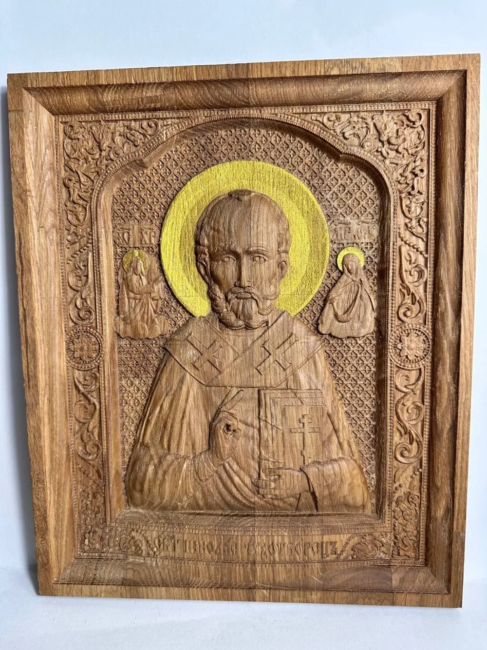 Освященная Икона Николая Чудотворца 31*26см., дуб