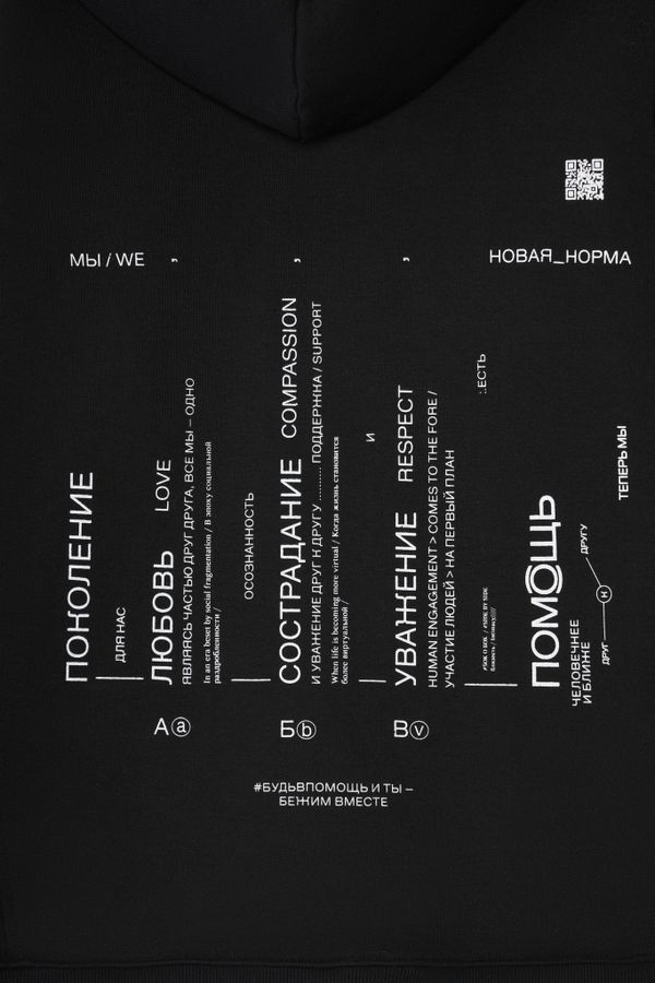 Худи Помощь Черный - фото 4