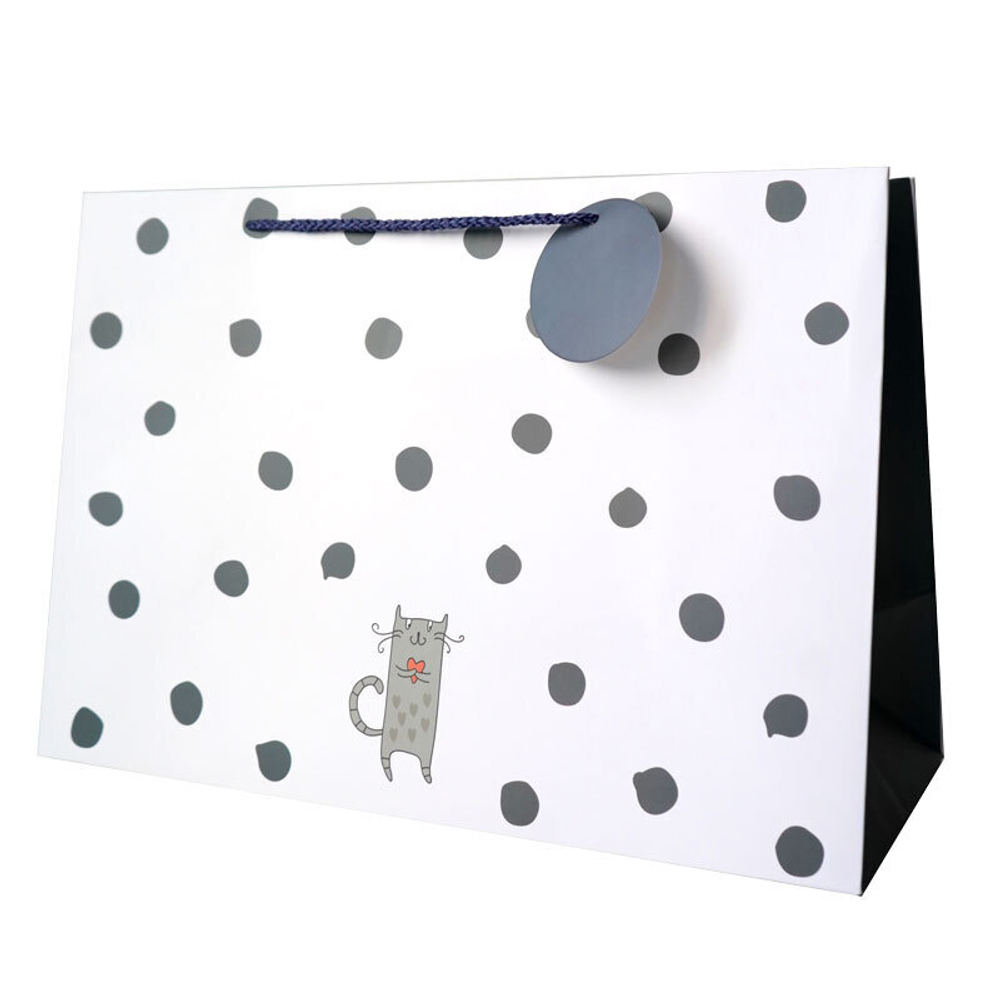 Пакет подарочный "Кот"  39*17*27 см