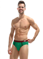 Мужские трусы-слипы с логотипом на резинке (Размер: M) (Цвет: синий)