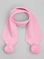 Шарф зимний вязаный с бубонами для девочки