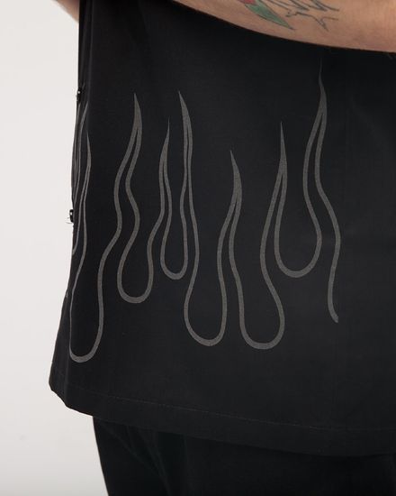 Рубашка с коротким рукавом ЮНОСТЬ Запрещено - рефлектив Горчичный