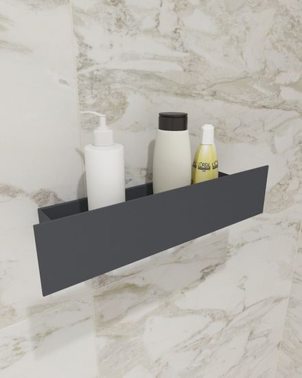 Полка-органайзер с одной секцией Loco 30 (нерж. графит)