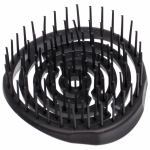 Расческа массажная компактная «Сosmo style», цвет черный, 8см, форма круг, в пластиковой коробке