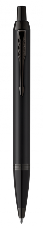 Подарочный набор Parker: черный ежедневник и черная шариковая ручка Parker IM Black Edition, цвет чернил синий