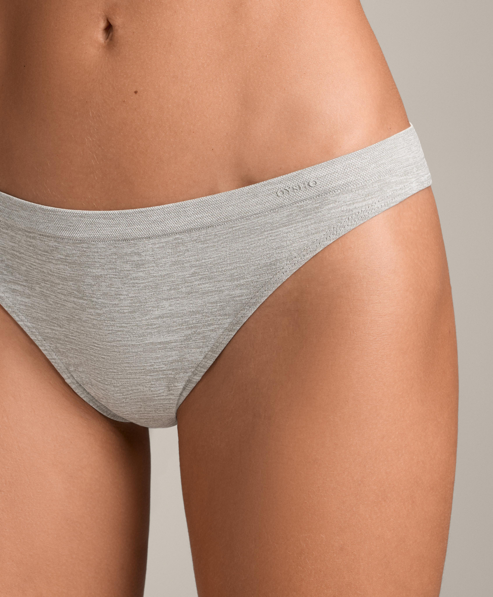 OYSHO Набор из трех трусиков-бразильяно бесшовных мягких на ощупь, темно-синий