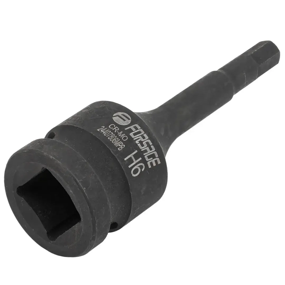 Головка-бита 6-гранная ударная 6мм,1/2'' Forsage F-24407806MPB