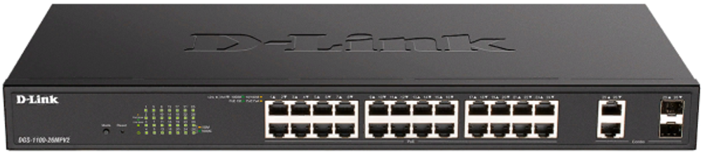 Коммутатор PoE D-link DGS-1100-26MPV2/A3A