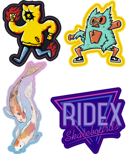 Набор наклеек Koi, 4 шт.