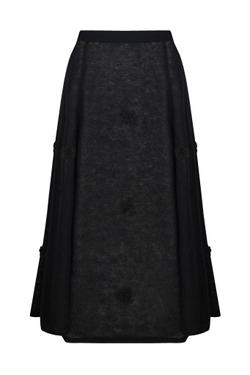 Чёрная юбка из мохера