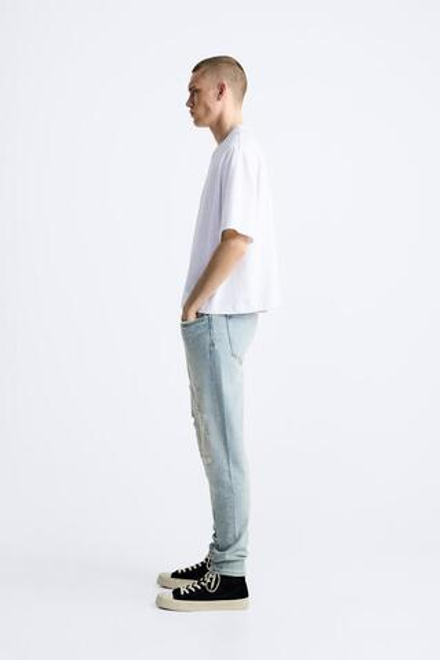 ZARA ДЖИНСЫ SKINNY FIT,  ГОЛУБОЙ